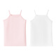 Antarctic children's suspender girl's suspender vest wearing summer thin little girl underwear 2 pieces white + pink 150