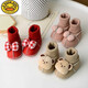 G.Duckkids3-6-Dezember Schaffell-Fur-Fur-Babybaby Schuhe und Socken Kleinkinder warm verdickte weich
