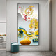 Pintura decorativa del porche de Mohu Pintura vertical de porche simple Puerta opuesta Mural Corredor Nordic Corredor Inicio Home y Fugui 12149 Porcelana de cristal de alto transparente-Marco negro 90*180 Customizado Customizado