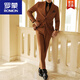 ROMON retro-accent ticket belt design large peak lapel two-button suit men's autumn and winter Maillard caramel dress suit black suit + trousers M 100-110Jin Jin equals 0.5 kg