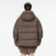 Jnby/Jiangnan tela Otoño e invierno Down Jacket para mujeres Diseño tridimensional Collar mangas largas 5o0c13660 209/marrón oscuro L