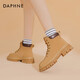 Daphne's official Martin boots female plus velvet thickened winter 2024 explosion full retro boots children boots boots rhubarb female retro yellow 37