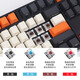 RK 987 wireless 2.4G Bluetooth wired mechanical keyboard three-mode four-axis optional 87-key customized PBT side engraving big carbon king Ziroom MAC tablet e-sports black and orange three-mode (white light)-red axis-87-key
