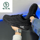 Woodpecker Men's Shoes 2025 Spring and Autumn New Casual Sports Shoes Low-top Breathable Thick Soles Increased Outdoor Work Wear-Resistant Little Black Shoes Black Warrior Genuine* Counter Same Style 42