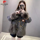 
Pier Cardin 2024 winter Korean version new denim fox-proof young parka coat for women mid-length fur down jacket 3521# denim fur S-suggested 85--100Jin [Jin equals 0.5 kg]