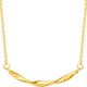 Saturday blessing yellow 18K gold necklace simple geometric smile color gold necklace birthday gift C0613427 40+5cm