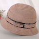UKCF old lady hat summer thin middle-aged women's hat spring and autumn cloth hat mom basin hat elderly fisherman hat casual old man hat grandma sun hat leather red 55-58cm adjustable