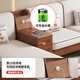 Mu Tisen Chinese solid wood sofa living room combination modern simple large and small apartment sofa bed dual-purpose fabric furniture removable and washable four-seater + imperial concubine couch special price impulse
