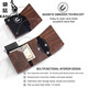 Kangaroo (KANGAROO) exquisite selection of metal aluminum alloy wallet new airtag tracker business card holder men's multi-function wallet black