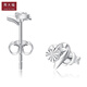 Chow Tai Fook heart-shaped white gold PT950 platinum stud earrings PT161884 birthday gift PT161884