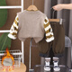 Disney Children's's Clothing Boys's's Garçons Automne et hiver Vêtements d'hiver pour enfants Des vêtements de bébé d'un an plus en velours épaissis de style collégial à trois pièces Boy Beige Rabbit Head Sweater trois pièces 100 tailles 2 à 3 ans [90-100cm]