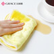 Jialiya degreasing cleaning cloth 22*22cm*3 magical double-layer water-absorbent kitchen easy-to-clean scouring cloth