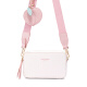 JUSTSTAR women's bag crossbody small bag versatile cute wideband camera bag shoulder small square bag 455 pulp white