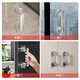 Deqi suction cup diamond door handle glass door handle no punching sliding door window handle transparent silver 1 pack