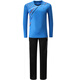 
Chuangjingyi's long-sleeved badminton uniform autumn and winter suit men and women quick-dry tennis uniform children's sportswear running trousers long-sleeved top 3893 boy's blue top M