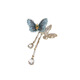 South Korea Zircon Butterfly Tassel Brooch Light Luxury Niche Suit Pin Fashion New Accessories Women's Brooch - Blue