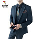 Woodpecker (TUCANO) 2025 Autumn High Quality Dark Green Suit Men's Suit Business Casual Formal British Style Groom Wedding Dress Black (suit + trousers) XL 52 (125-135Jin Jin equals 0.5kg)