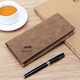 Mashalanti Wallet Mend Wallet Long Wallet 2 Fold Multi-Fonction Sac Sac pour cadeau d'anniversaire pour garçons Cadeau pratique pour le petit ami et le mari. Couleur de café - boîte cadeau