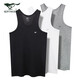 Seven Wolf vest for men 100% pure cotton slim elastic versatile base sweat shirt for men white XXXL