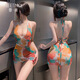 JIUUY女战袍性用品性感睡衣女用袜制服诱惑角色扮演诱惑激情睡裙民国套 夜店装3878珠链连衣裙+T裤深V炫