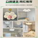 Grand View Garden (DGY) Simple Living Chandelier Lámpara de dormitorio creativo Lámpara de burbujas de luna Lámpara de colgante Lámpara de dibujos animados Zhongshan Lámpara 001O 9734 Negro 7 cabeza de tres colores Bola blanca de 15 cm Modelo de bola grande