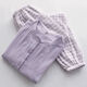 Langsha Gaze -Pyjamas für Frauen im Frühjahr und Herbst Sommer Reine Baumwolle Langarm Hosen Lose dünne Kragen ohne Kragenklimaanlagen Home -Kleidungsstück Y2601 Pink Round Neck Langarm M (80100jin [Jin gleich 0,5 kg]))