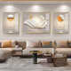 Aohan Light Luxury Feather Living Room Decoration Painting Abstract Sofa Background Wall Hanging Painting Atmospheric Simple Modern Mural High-end Z4877 Left and left 30*40 60*40 Crystal porcelain aluminum alloy gold frame