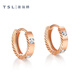 Xie Ruilin (TSL) 18K gold earrings simple and casual geometric earrings BE661-BE663 BE662-two-color car flower