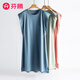 
Fenten pajamas sleeveless nightgown in summer new thin cotton loose casual home ladies with cups without wearing bra 12603 bean green M [recommended 90-115 Jin [Jin equals 0.5 kg]]