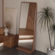 Zimu Yaju Mirror de cuerpo completo Hogar con basura de la explosión a prueba de explosión de la explosión HD Mirror Internet Celebrity Girl Girl Solid Wood Wood Mirror [HD a prueba de explosiones] Color de nogal 170*70cm No