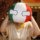 Xuanxuan Baby Cute Poland Ball Animation Peripheral Cos Doll Doll Plush Toy Cartoon Country Ball Pillow Doll China Ball-Big Eyes 10cm (Pendant)