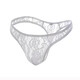 Yu Zhaolin (YUZHAOLIN) men's underwear thong mesh sexy bumpy low-waist lace transparent back empty T-pants thong for men NK051 white 1 piece one size fits all (110-140Jin Jin equals 0.5 kg)