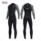 Chuangjingyi chooses quick-drying large size swimsuit, sun protection, surfing wetsuit, men's and women's motorboat one-piece snorkeling wetsuit, hot spring wetsuit, black with white flower sleeves for men - front zipper (D03007 S