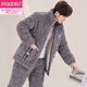 NOUVEAU MODAL MODAL'S MENS'S AUTOMS ET HIVER LE PAJAMES DE COTON À TROIS EN HIRCE CORAL VELVET PLUS VELVET FLANNEL ÉPÉCHÉE VENDEMENTS HOME HOME SUIT D'HIVER M6627 L (170)
