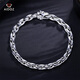 Aido Diamond pt950 platinum wolf head bracelet for men, platinum bracelet, domineering and high-end jewelry, weight 28.48g, length 16cm, thickness about 6.0mm