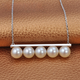 Duixin balance round, smooth and bright 8.5-9mm freshwater pearl silver pendant necklace 11.0-11.5mm
