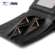 Sieben Wölfe echte Kuhläden mit kurzer Brieftasche Top-Layer Cowide Wallet Clip Multifunktional Multi-Card-Ticket-Clip-Geschenkbox Heiße Stempel Marke
