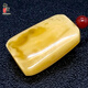 Royal Honey Natural Amber Beeswax Pendant Ping An Wu Shi Brand Flower Wax Square Brand Cut Handle Piece Raw Mineral Unoptimized Men and Women Model D110605 17.36g (with National Inspection Certificate)