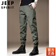 Jeep Spirit American Authentic American Work Hosen Herren Sommer dünne Stretch lose Krawatten Harun Ice Seidenhose Herren Arbeithosen Militärgrün 2xl