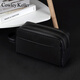 Cowley Keller Wallet Herrengeschäftskupplung Tasche große Kapazität gewebte Handtasche Casual Fashion Doppel Reißverschluss Handtasche Herren Handy -Tasche Schwarz 27*10*15 cm