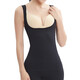 Pose-Messgerät U-förmige Körperformungsjacke mit Oberkörperbauchgeschirr nach der Geburt starker Bauchforming-Korsett Unterwäsche Weste für Frauen Schwarz + Hautfarbe U-förmige obere 2 pack () l (116-145jin [Jin gleich 0,5 kg]