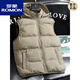 ROMON brand men's detachable hooded vest autumn and winter new trendy outer wear warm thickened down cotton vest men's 2980-military green 3XL 138-150Jin Jin equals 0.5 kg