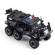 Play Control Hummer Extended Off-Road Police Car Children's Toys Boys Car Model Children's Alloy 1 32 Large Black