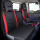 
China National Heavy Truck Ace Tengshi 777B 757B Four Seasons Seat Cushion Fully Surrounded Seat Pack Truck Special Seat Pack Full Leather Light Truck Truck Seat Pack Cushion Single Seat Black and Red Deluxe Edition