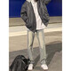 POUM Jeans Jeans Yellow Jeans Men's Spring y Autumn Street High Street Retro American Fit Pantalones casuales sueltos WKXS-K679 Mudro amarillo M