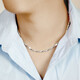 Farcoko brand men's necklace, trendy hip-hop and domineering clavicle chain, fashion jewelry for boyfriend's birthday gift for husband, weighs about 13g, is 4mm thick and is about 50cm long