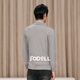 JODOLL Jodon men's wool cardigan men's slim V-neck lapel temperament gray wool sweater jacket gray 48