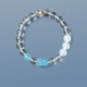 MARDOTG white crystal bracelet for women, aquamarine Pixiu crystal bracelet jewelry for girlfriend, 8MM bead diameter