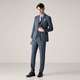 VICUTU men's suit tops comfortable pure wool business formal commuter suit blue gray top 180/100B