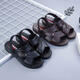 Changxiang Huili Vietnamesische Gummi-Rindfleisch-Sehne Sohle Sandalen für die Sommerdicke allein-Verschleiß-resistenter Plastiksandalen für Männer für Nichtzweige mittleren Alters TD698 Schwarz [2 verbesserte Version] 40 (geeignet für 39) geeignet)